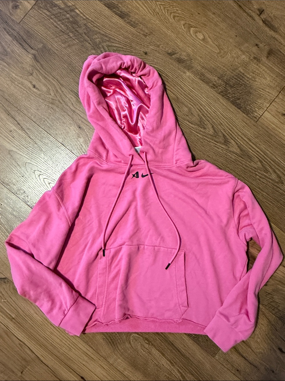 Nike A’ja Wilson Signature Pink Oversized Crop Hoodie